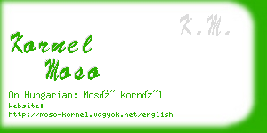 kornel moso business card